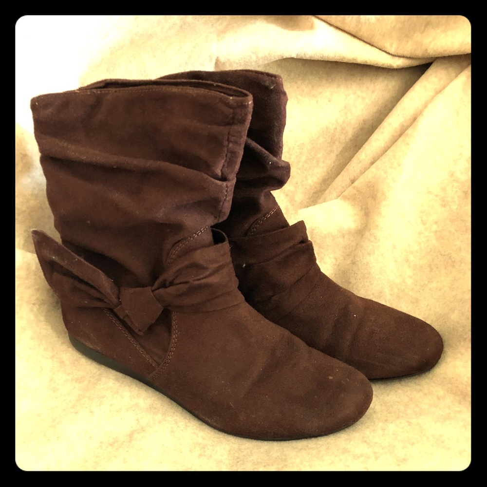 Brown booties size 8